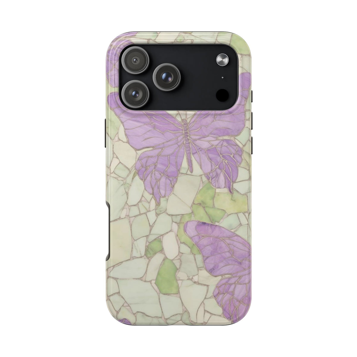 GREEN MOSAIC BUTTERFLIES PHONE CASE