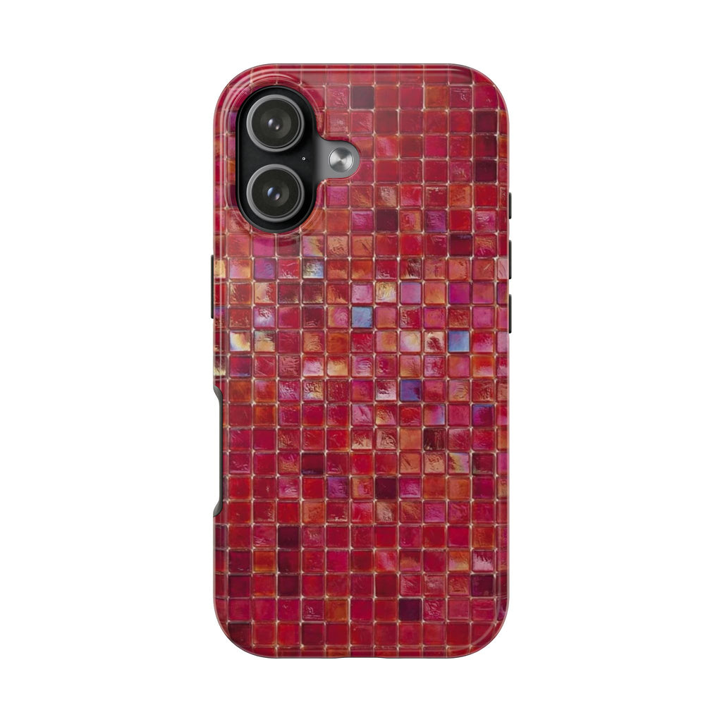 RED MOSAIC PHONE CASE