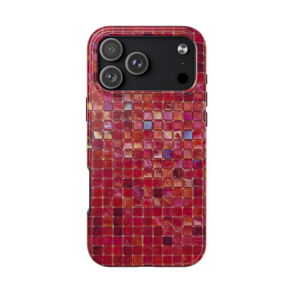 RED MOSAIC PHONE CASE