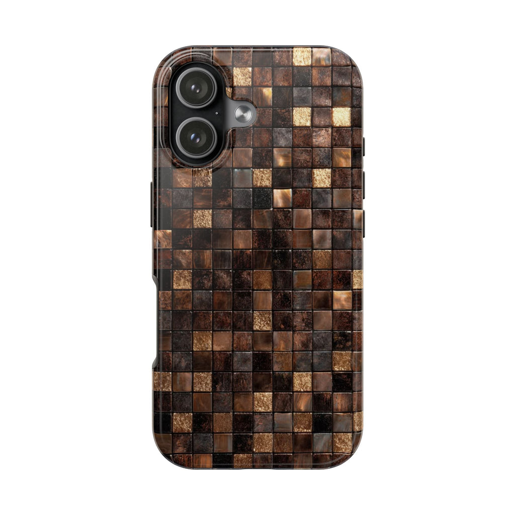 BROWN MOSAIC PHONE CASE