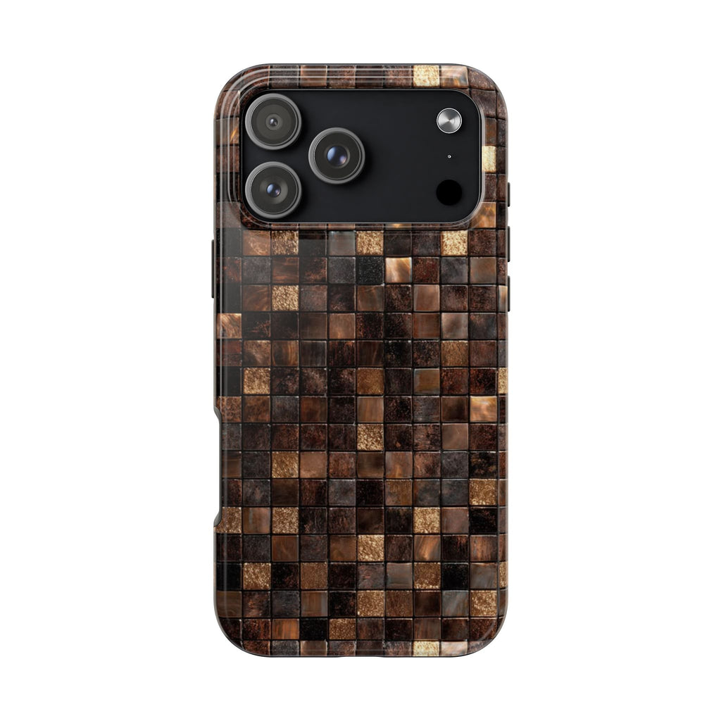 BROWN MOSAIC PHONE CASE