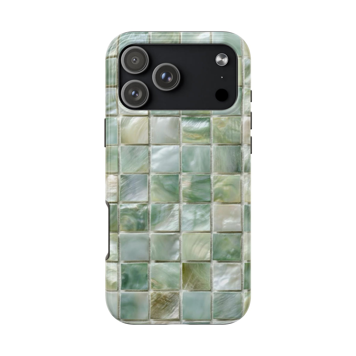 LIGHT GREEN MOSAIC PHONE CASE