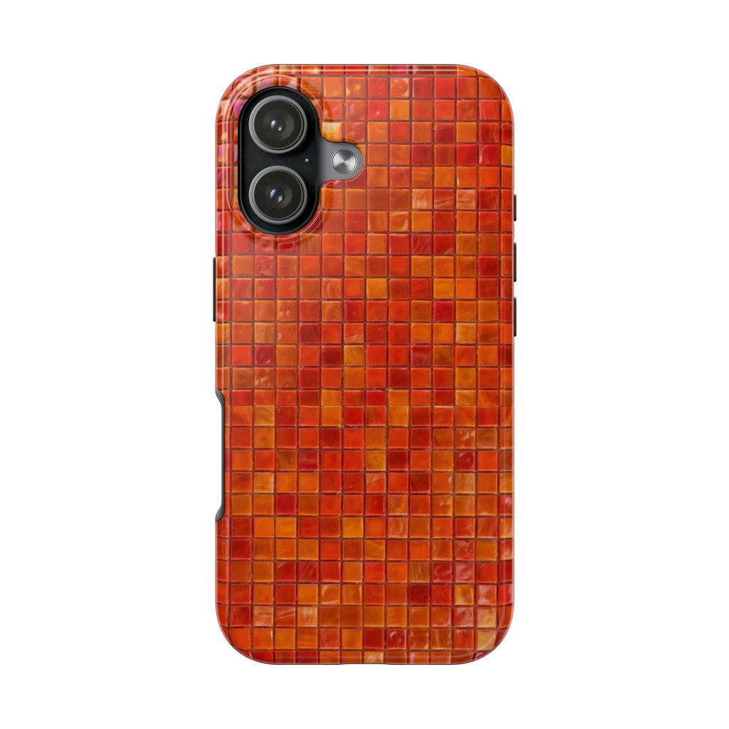 BURNT ORANGE MOSAIC PHONE CASE