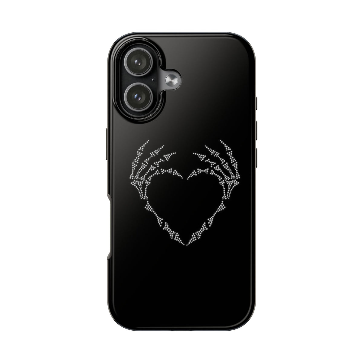 BLACK DIAMOND SKELETON HEART HALLOWEEN PHONE CASE