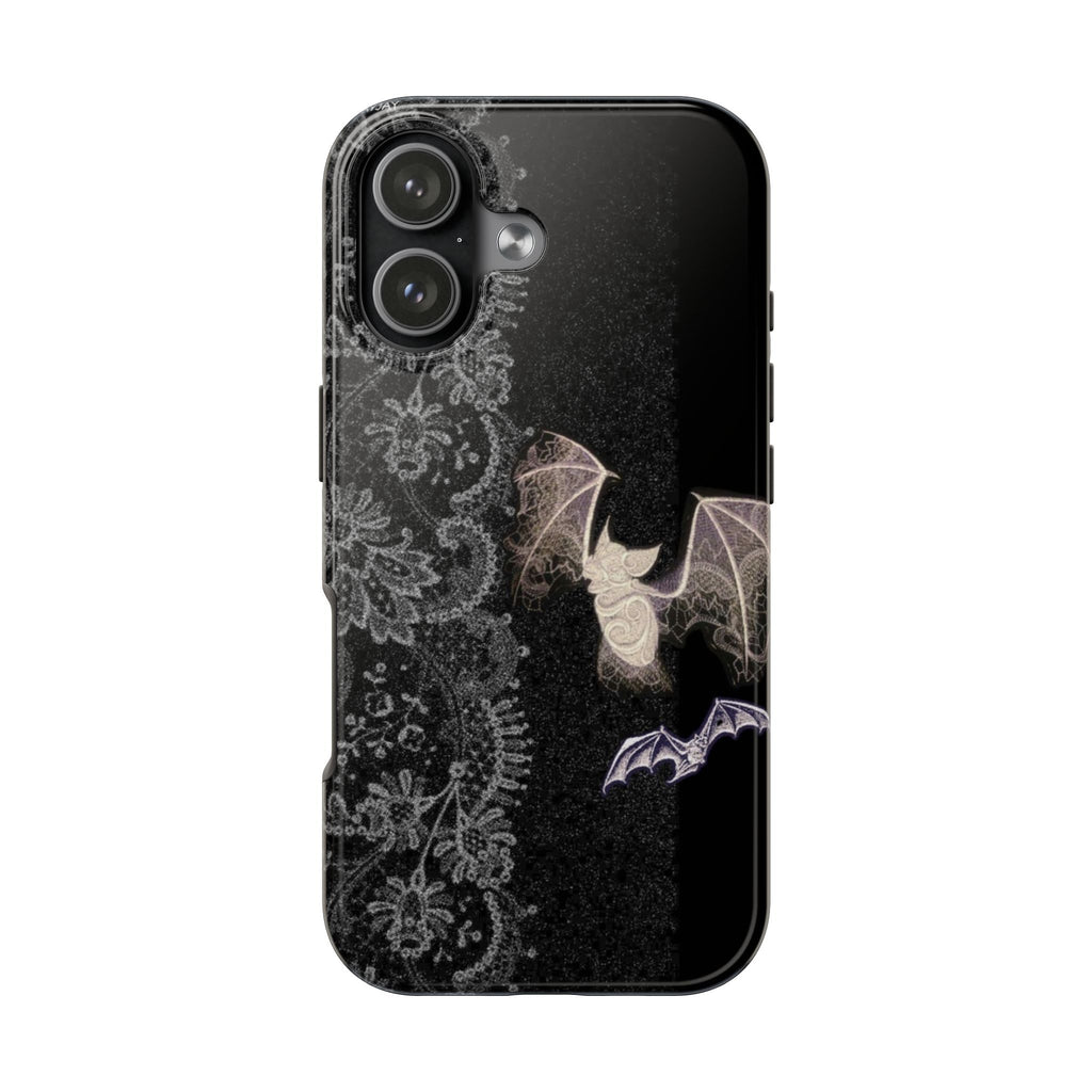 BLACK LACE BAT HALLOWEEN PHONE CASE