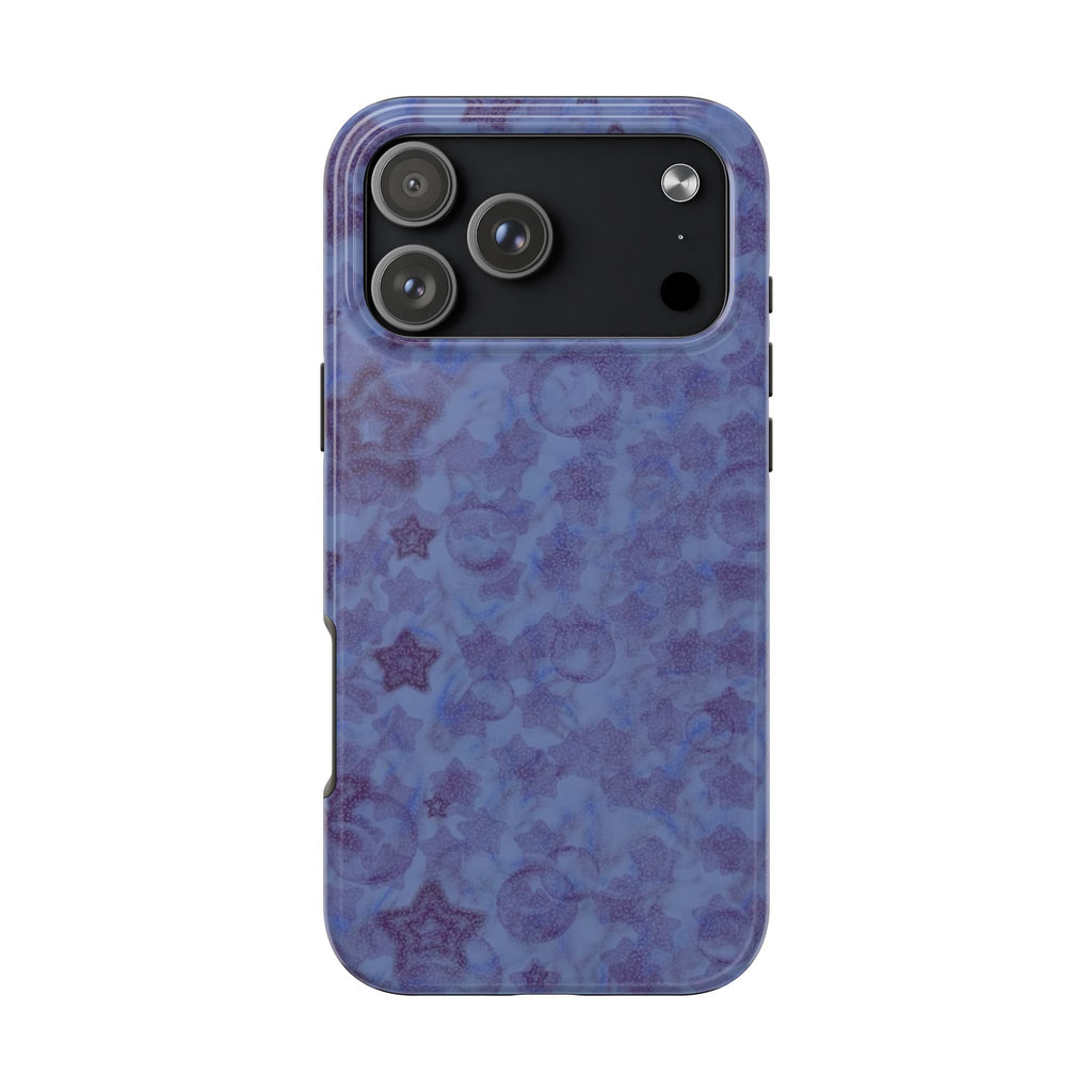 BLUE & BURGUNDY STARS PHONE CASE