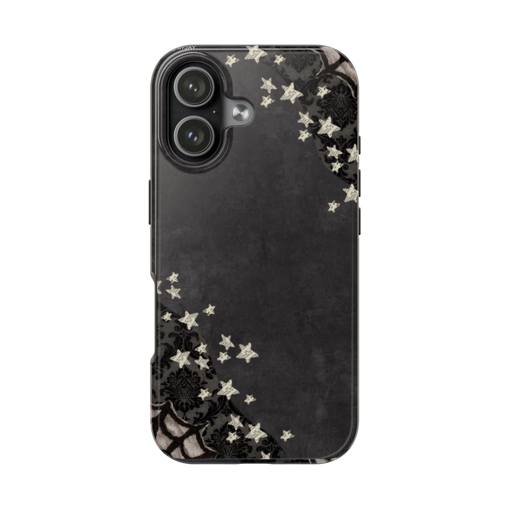WASHED BLACK BAT STARS HALLOWEEN PHONE CASE