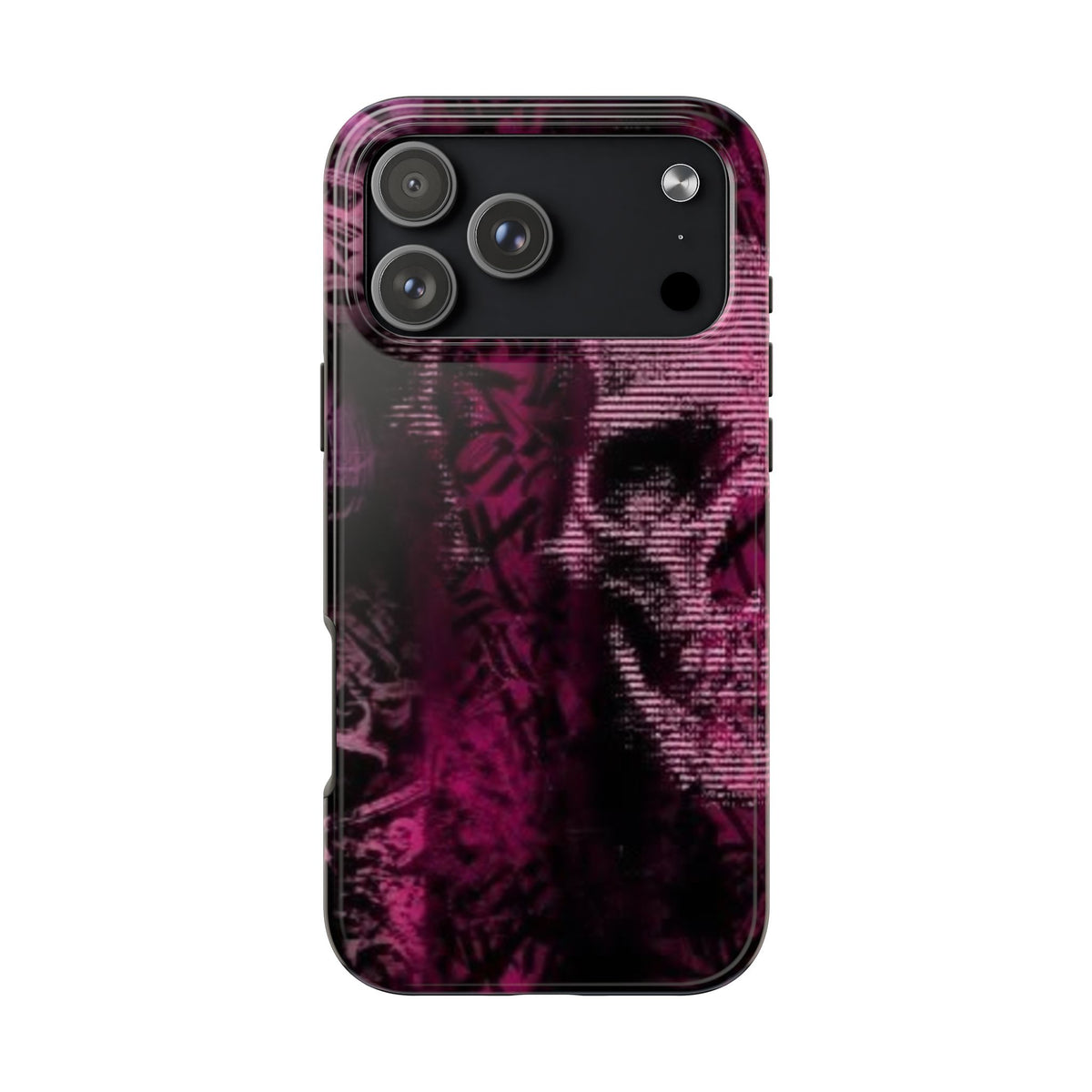 MAGENTA SPOOKY HALLOWEEN SKULL PHONE CASE