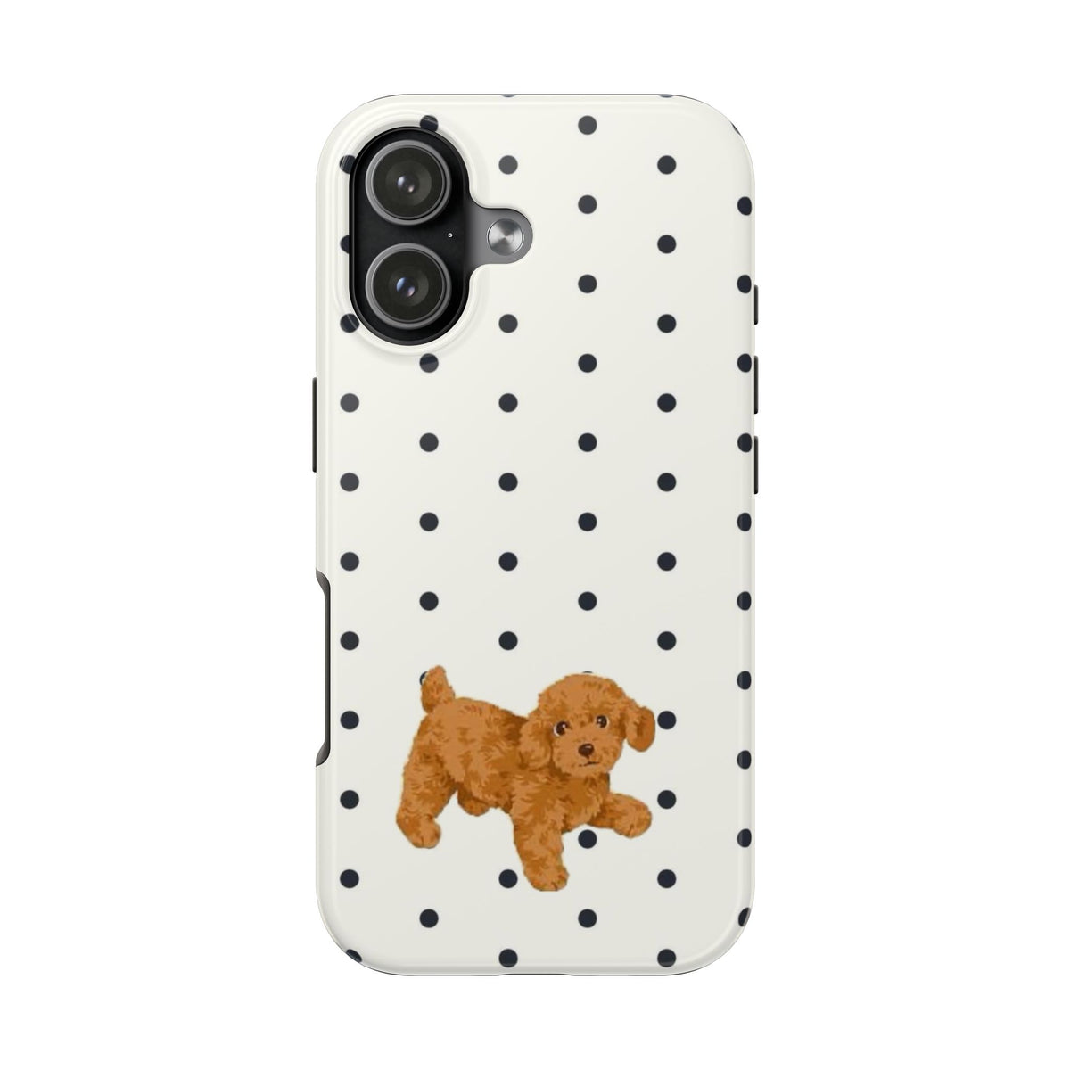 POLKA DOTS TOY POODLE PUPPY PHONE CASE