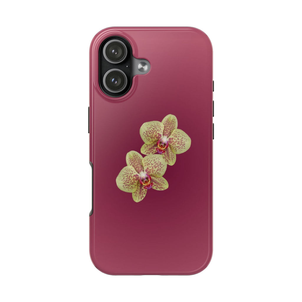 BURGUNDY GREEN LILY FLOWERS PHONE CASE