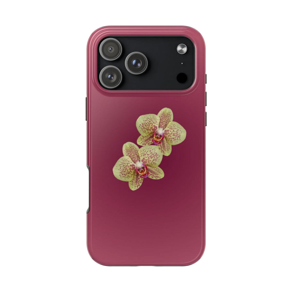 BURGUNDY GREEN LILY FLOWERS PHONE CASE