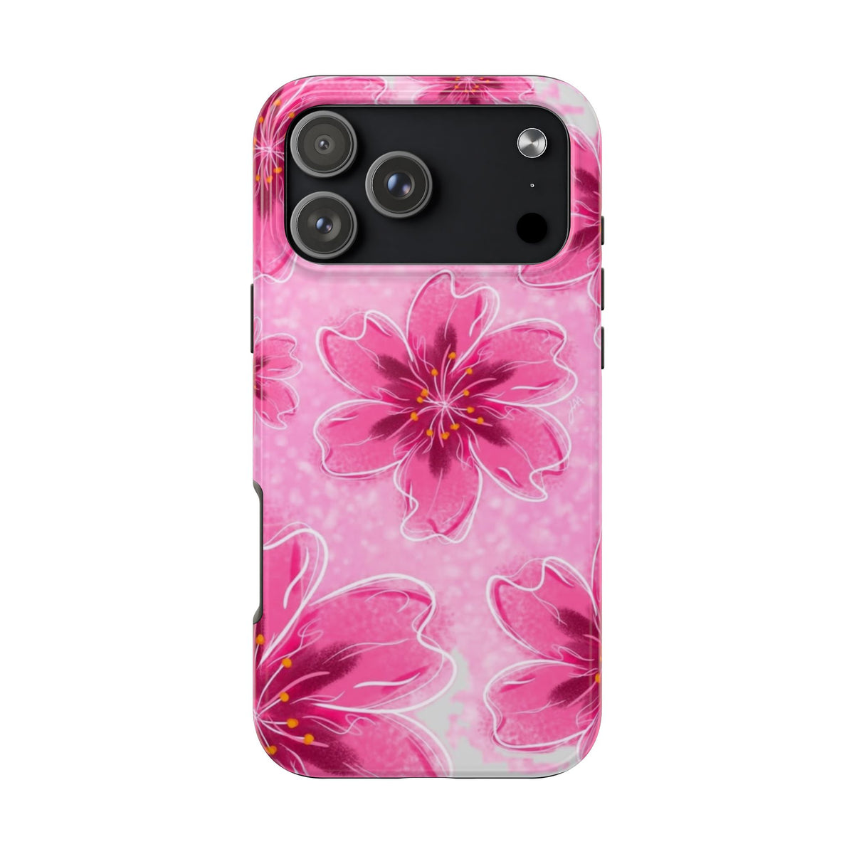 PINK ISLAND HIBISCUS FLORAL PHONE CASE