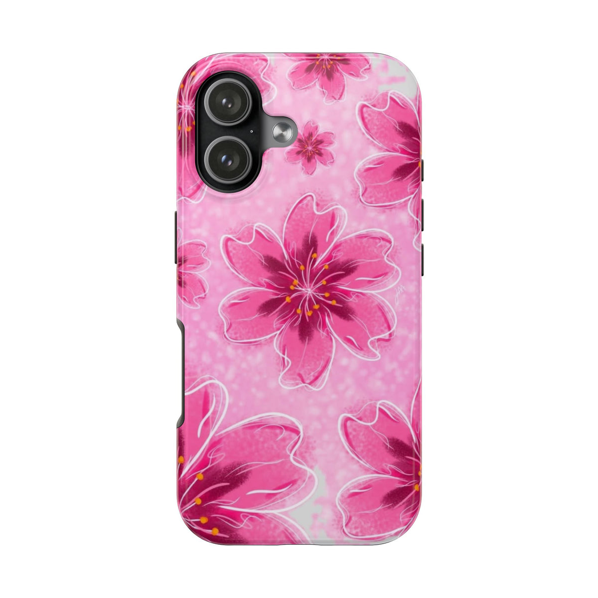 PINK ISLAND HIBISCUS FLORAL PHONE CASE