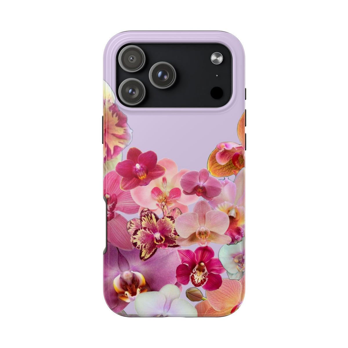 PURPLE WHIMSY ORCHIDS PHONE CASE
