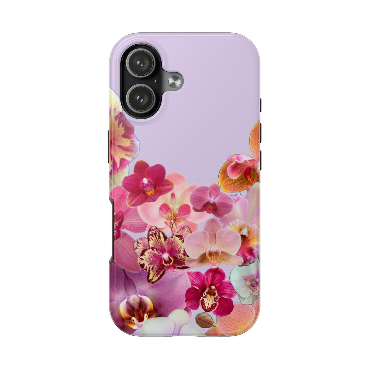 PURPLE WHIMSY ORCHIDS PHONE CASE