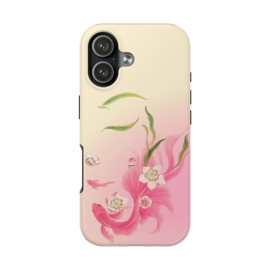 PINK FLORAL KOI PHONE CASE