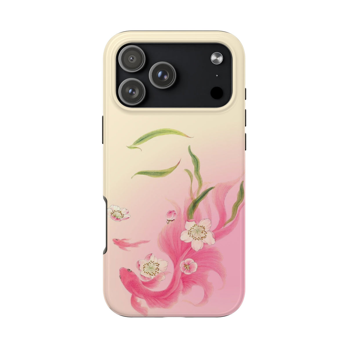 PINK FLORAL KOI PHONE CASE