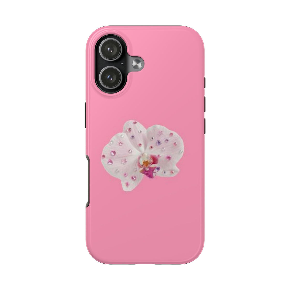 PINK RHINESTONE LILY PHONE CASE