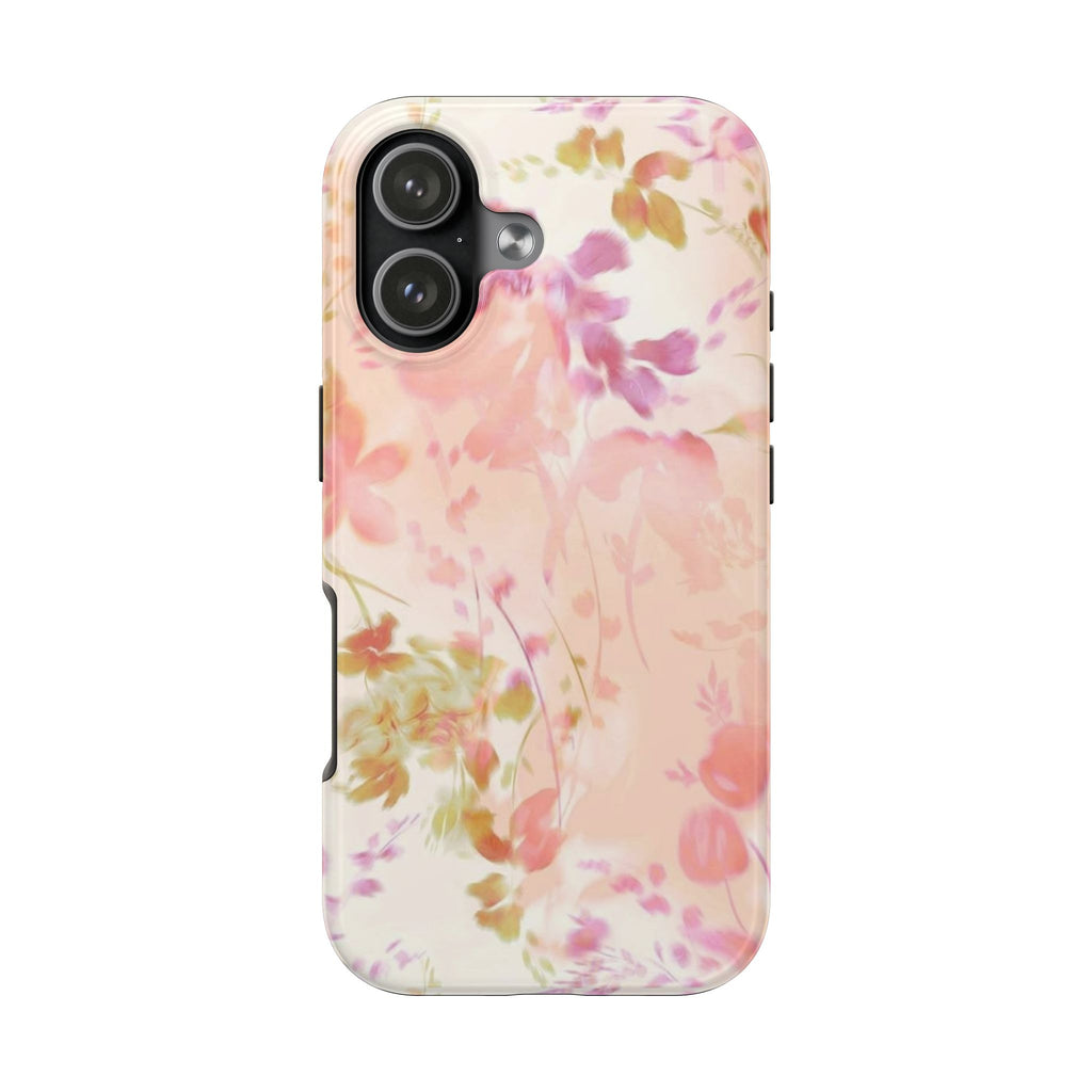 SALMON ROSE GRADIENT FLORAL PHONE CASE