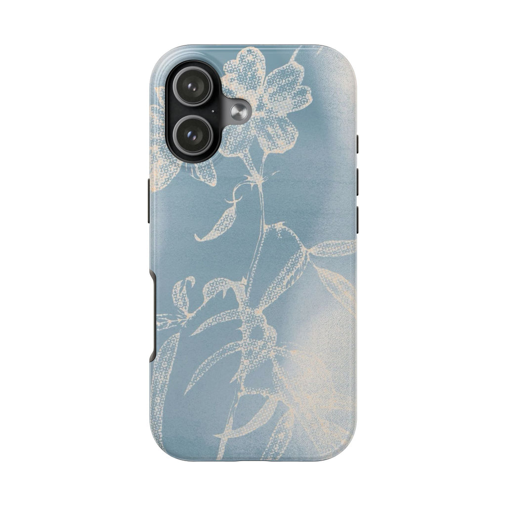 DENIM BLUE BLOOM PHONE CASE