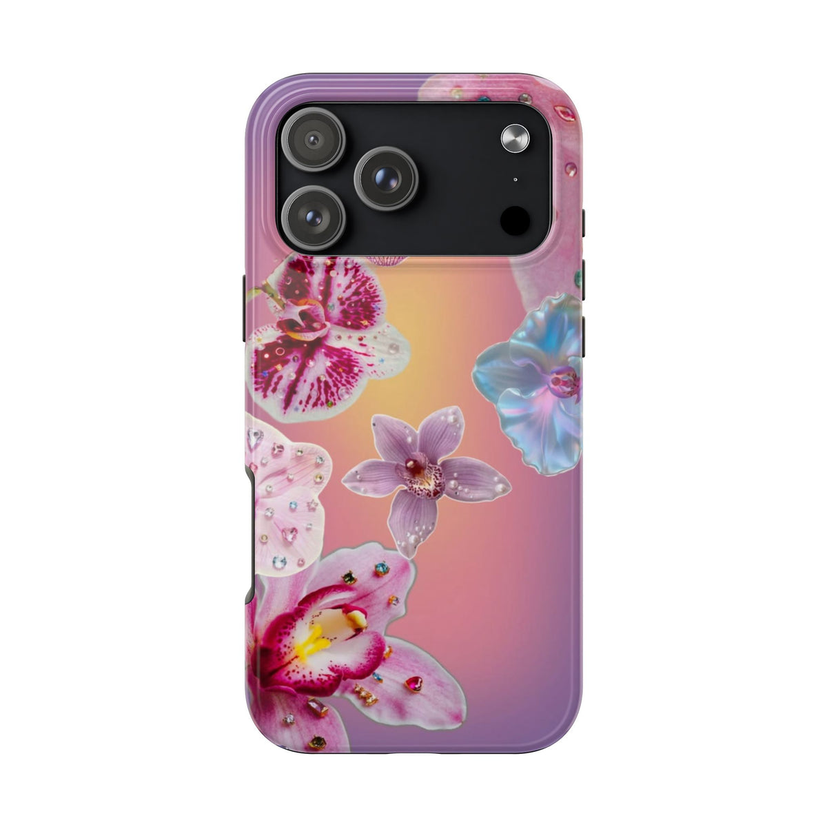PURPLE BEJEWELED GARDEN PHONE CASE