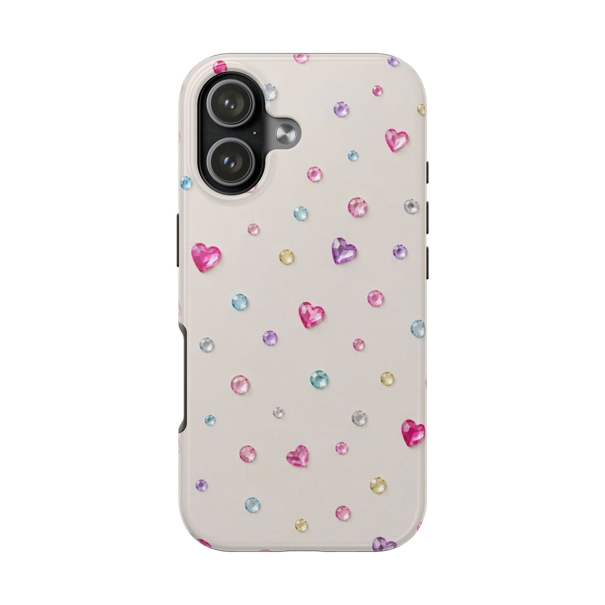 BEDAZZLED HEARTS PHONE CASE