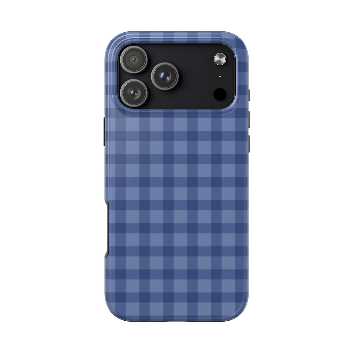 DARK BLUE GINGHAM PHONE CASE