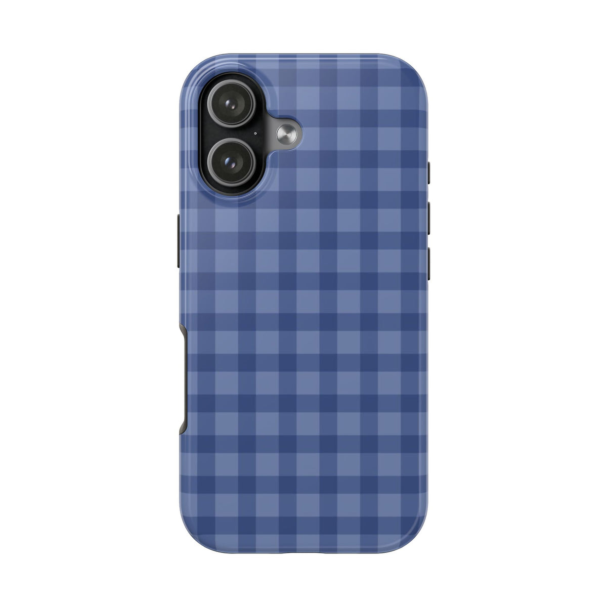 DARK BLUE GINGHAM PHONE CASE