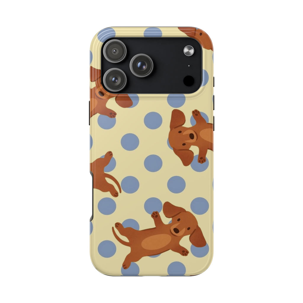 COQUETTE POLKA DOTS DACHSHUND PHONE CASE