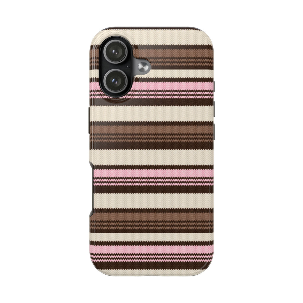 PINK TRUFFLE STRIPES PHONE CASE