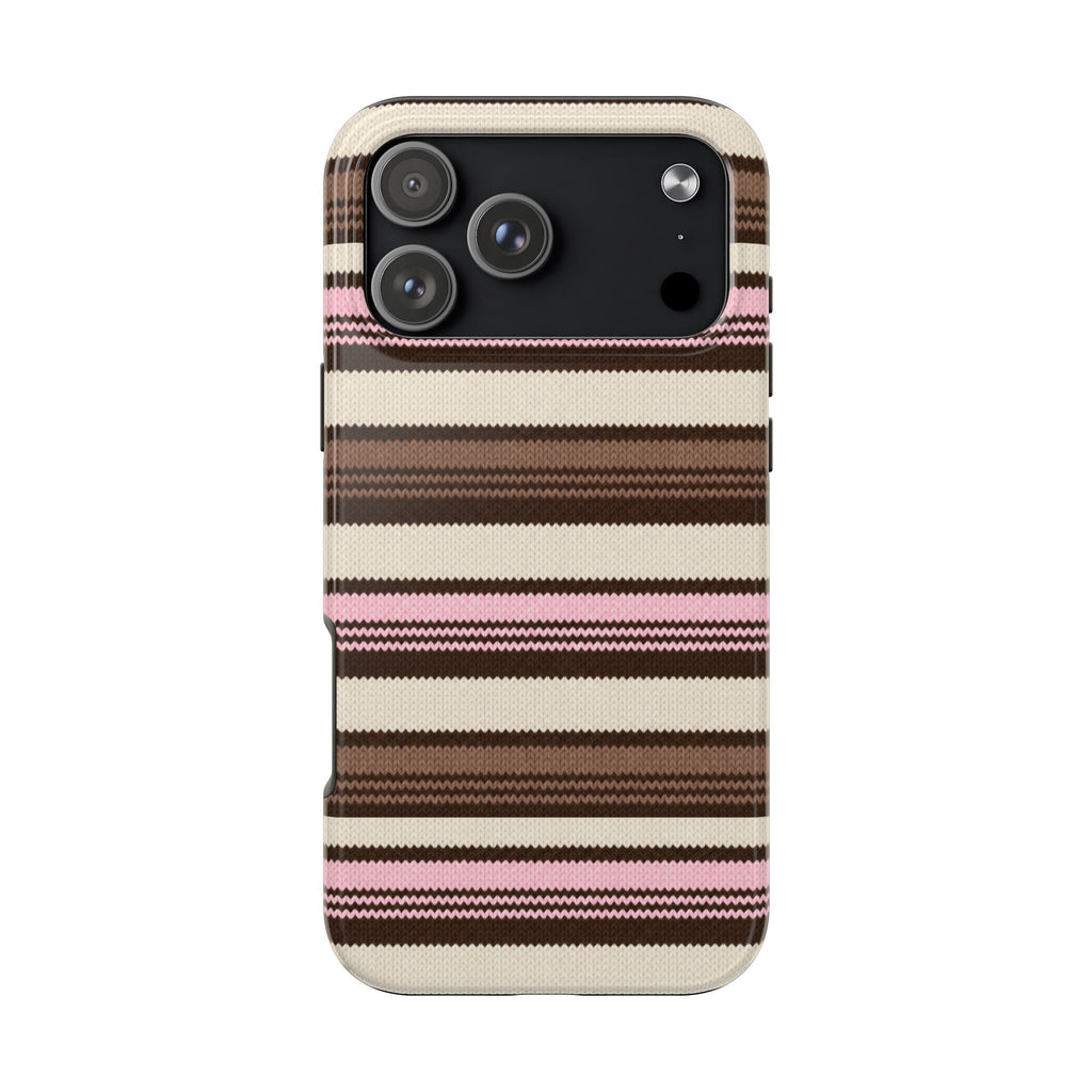 PINK TRUFFLE STRIPES PHONE CASE
