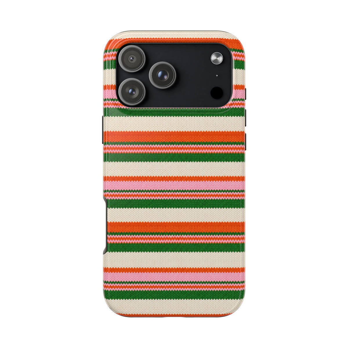 PINK CLEMENTINE STRIPES PHONE CASE