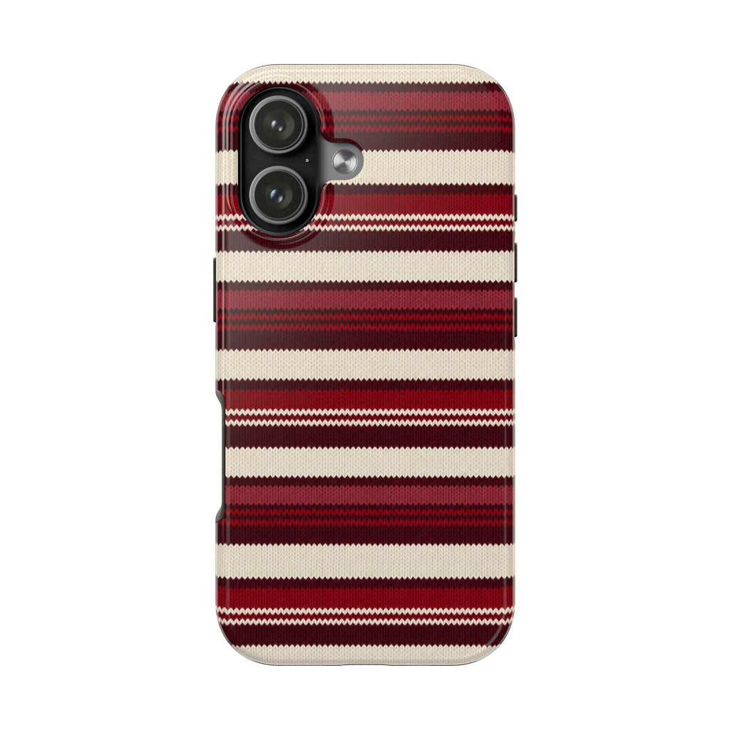 CHERRY MERLOT STRIPES PHONE CASE