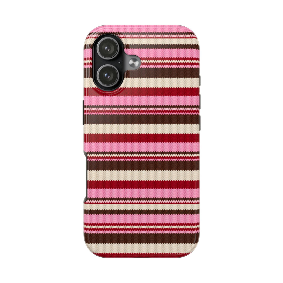 CHERRY TRUFFLE STRIPES PHONE CASE