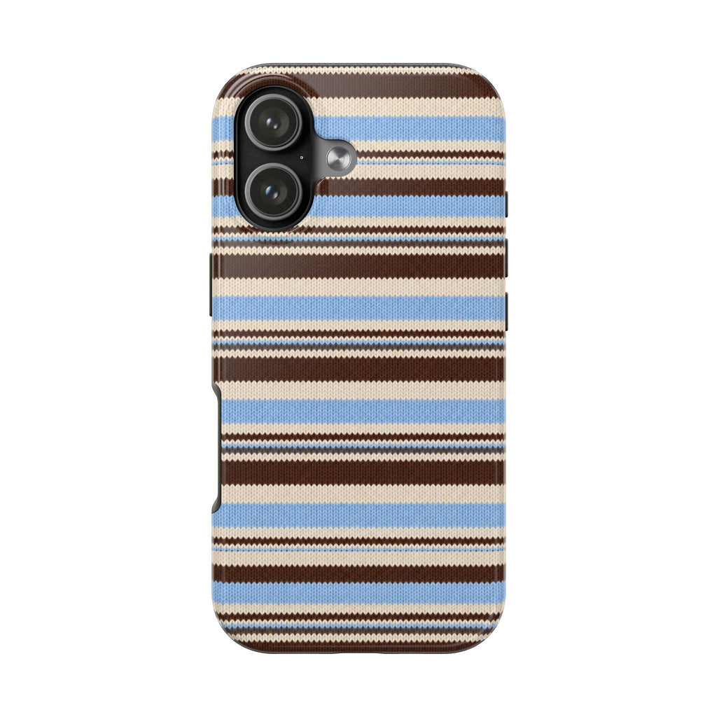 BLUE TIRAMISU STRIPES PHONE CASE