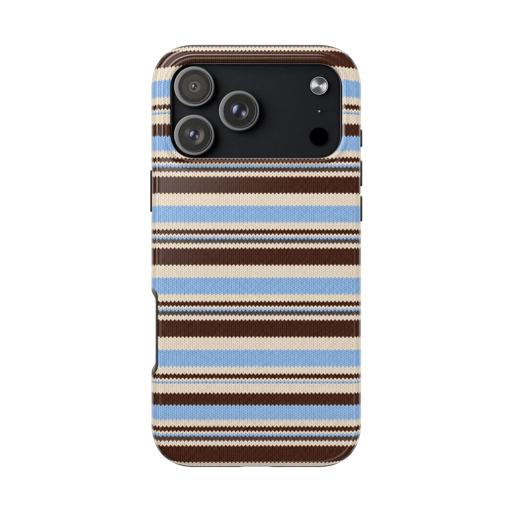 BLUE TIRAMISU STRIPES PHONE CASE