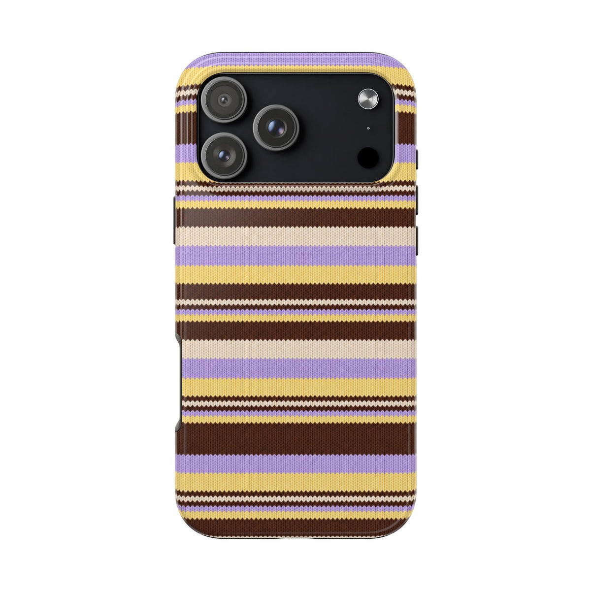 LAVENDER LATTE STRIPES PHONE CASE