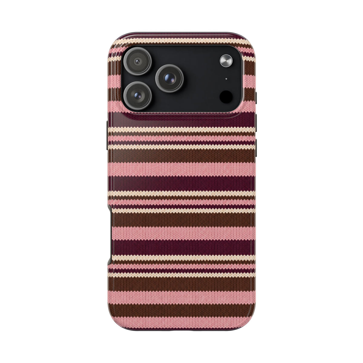 PLUM TRUFFLE STRIPES PHONE CASE