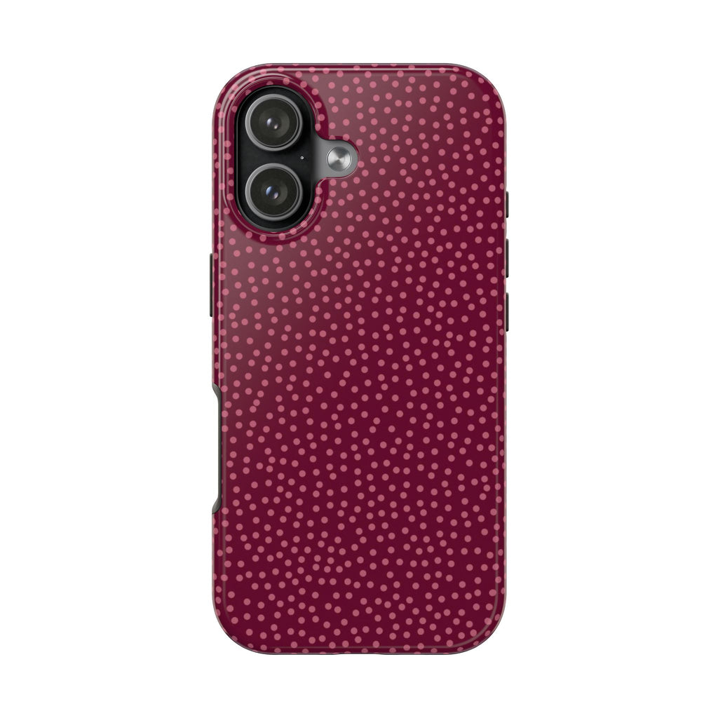 BURGUNDY DOTTY PHONE CASE