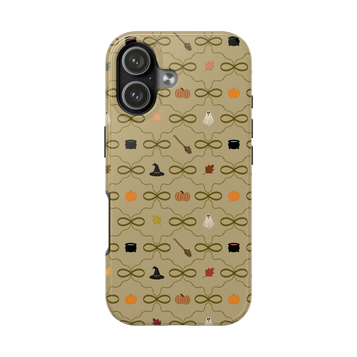 GREEN HALLOWEEN BOWS PHONE CASE