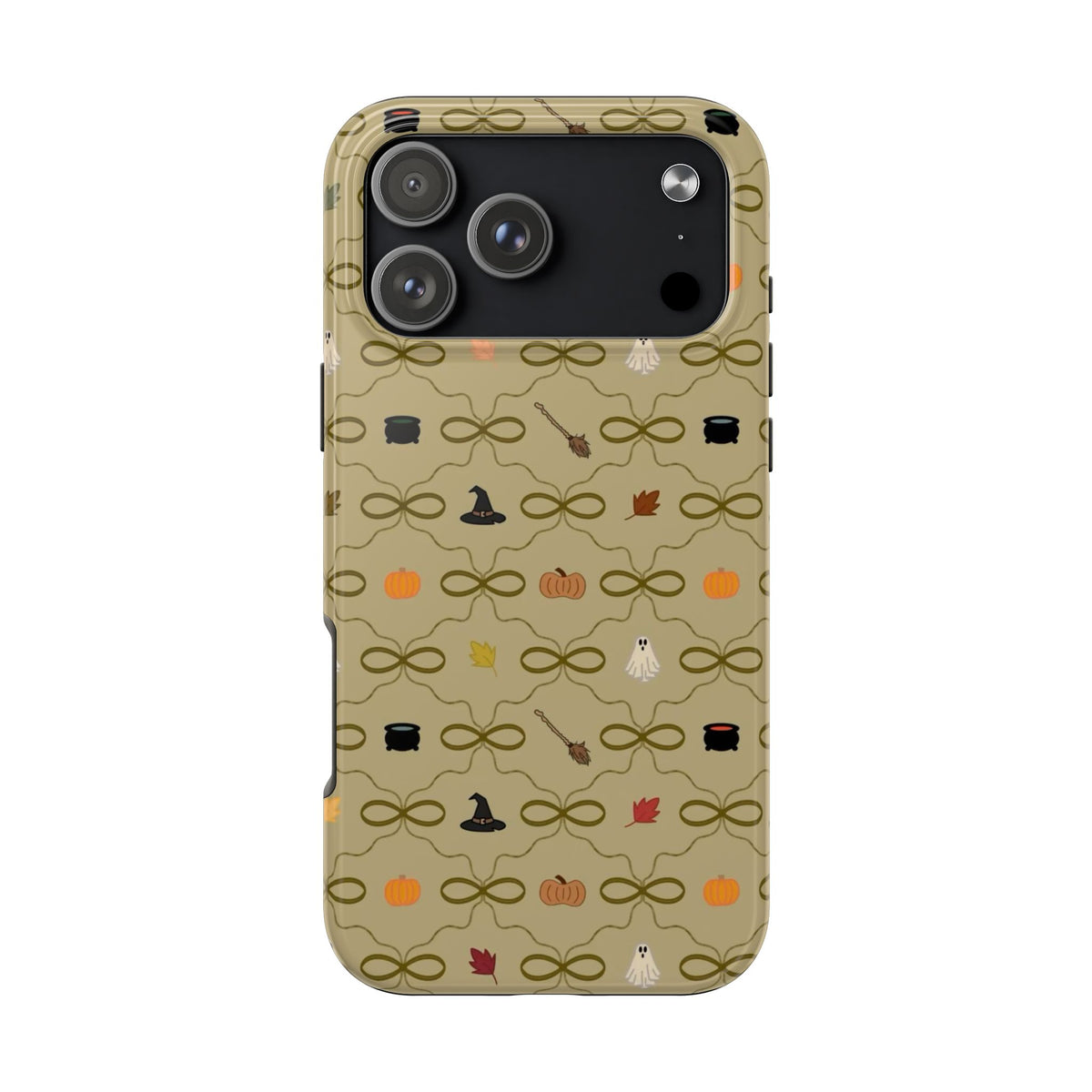 GREEN HALLOWEEN BOWS PHONE CASE