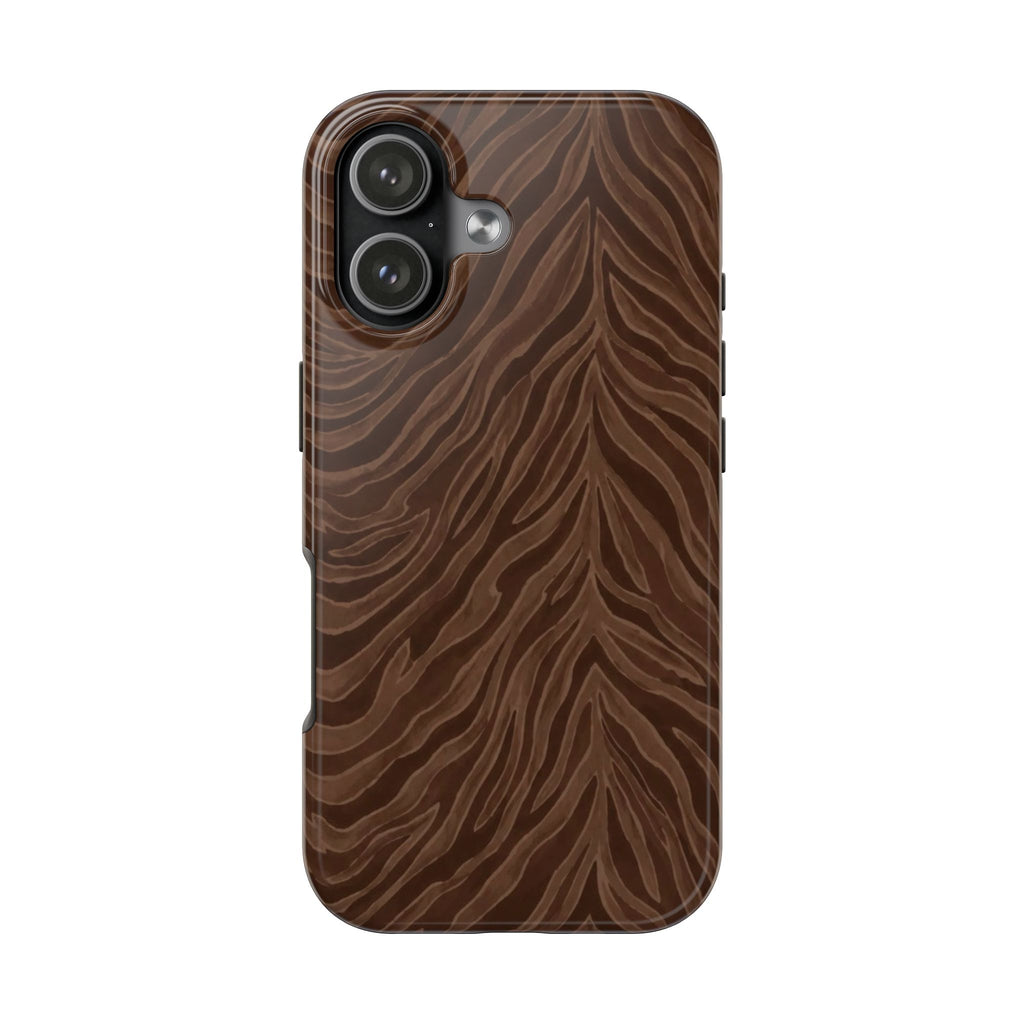 BROWN ZEBRA PHONE CASE