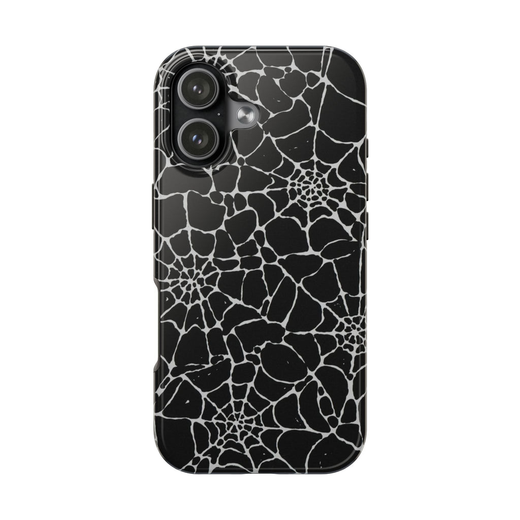 BLACK HALLOWEEN SPIDER WEBS PHONE CASE