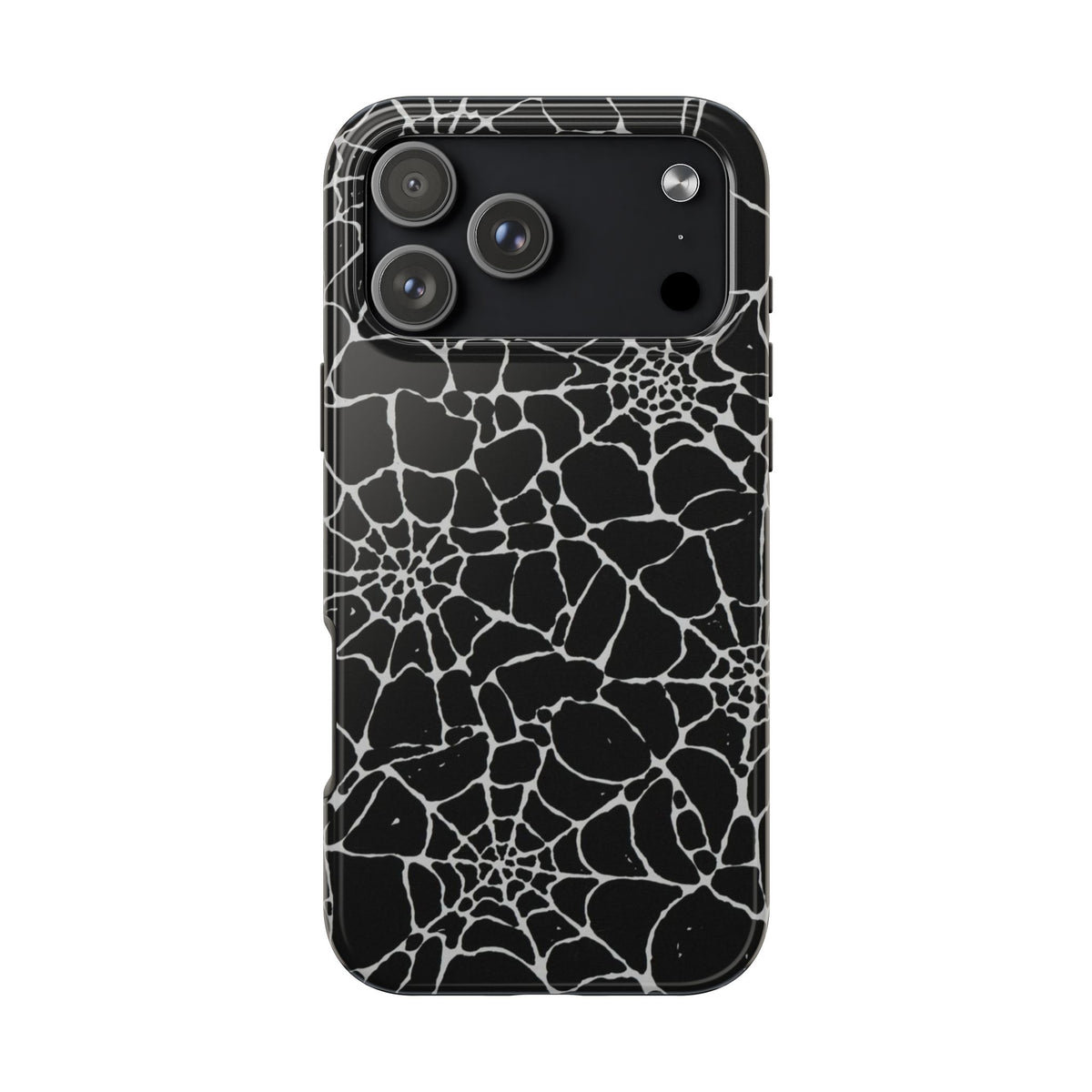 BLACK HALLOWEEN SPIDER WEBS PHONE CASE