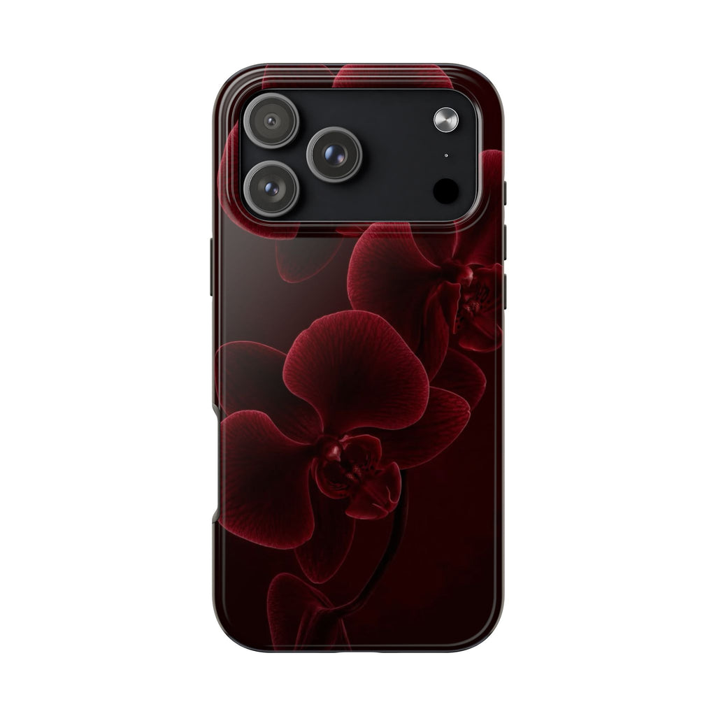WINE RED ORCHIDS PHONE CASE