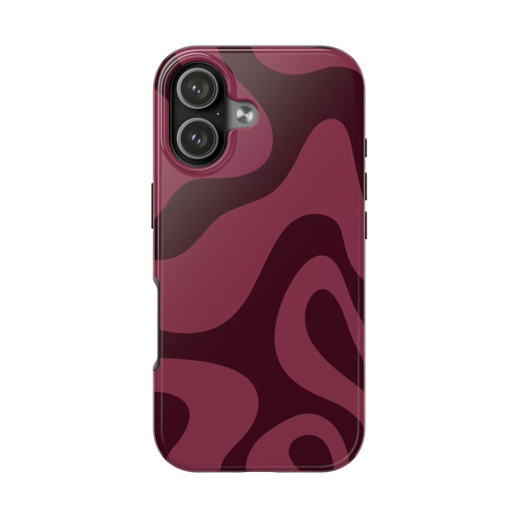 BURGUNDY WHIMSY SWIRL PHONE CASE