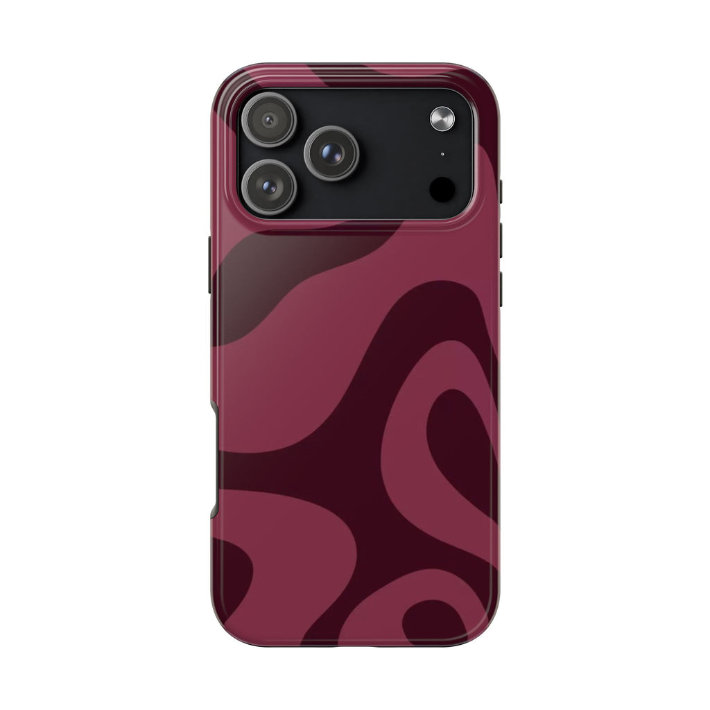 BURGUNDY WHIMSY SWIRL PHONE CASE