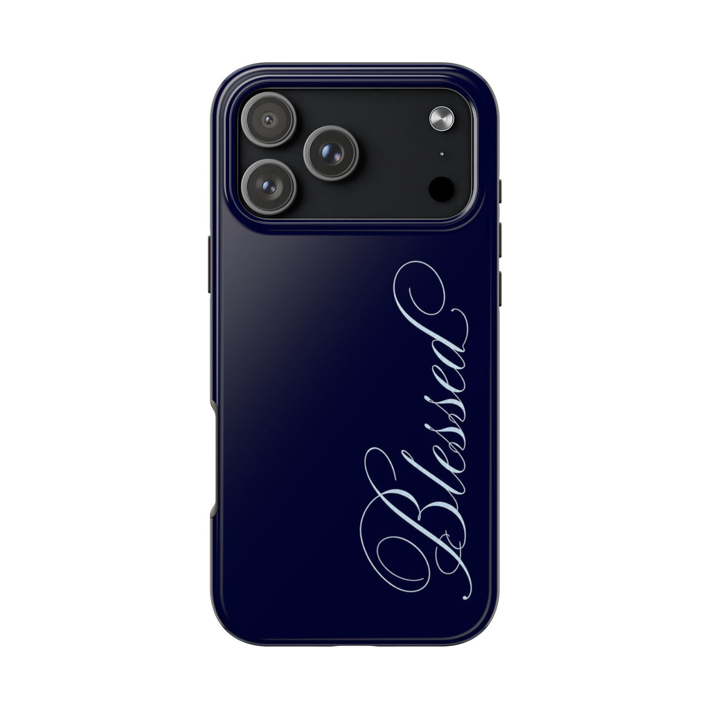 NAVY BLUE BLESSED PHONE CASE