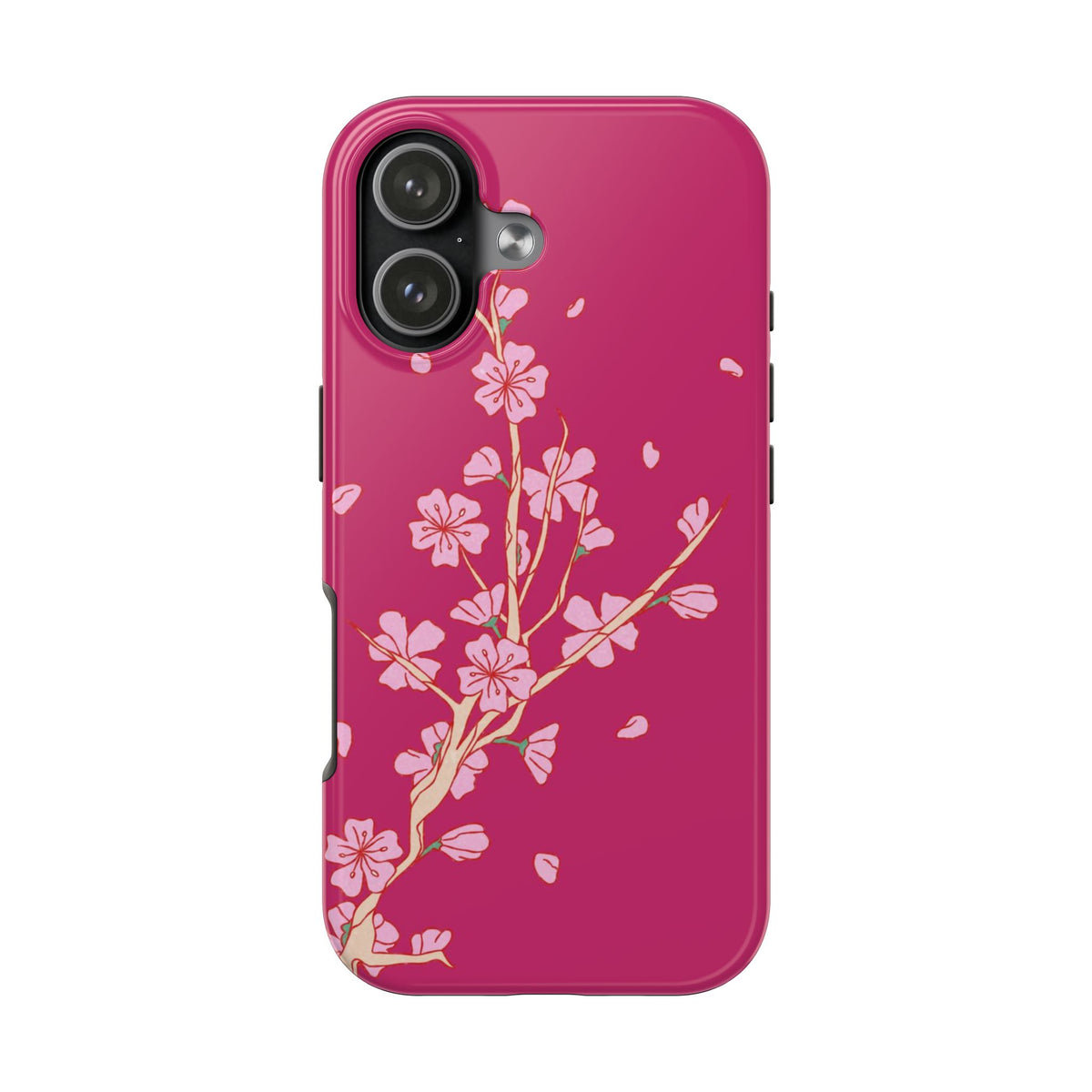 RASPBERRY PINK BLOSSOM FLORAL PHONE CASE