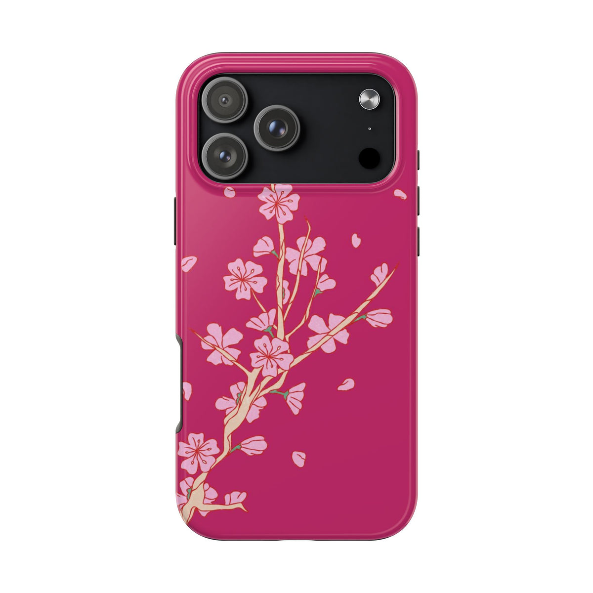 RASPBERRY PINK BLOSSOM FLORAL PHONE CASE